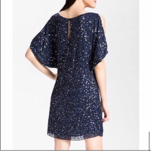 Aidan Mattox Sequin Cold Shoulder Dress Size 2 - Picture 8 of 8